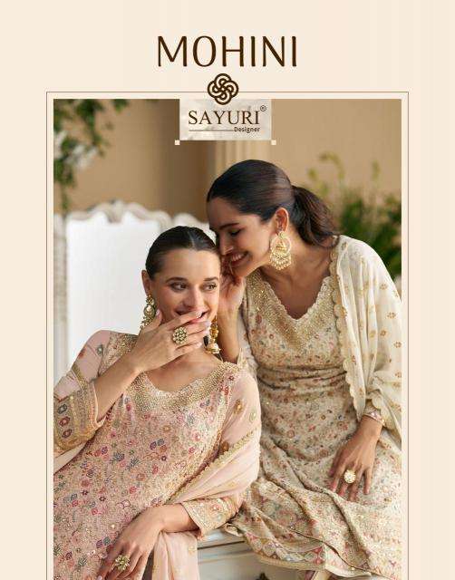Sayuri Designer Presents Mohini Georgette Exclusive Design Fully Stitch Plazzo Suits Catalog Wholesaler And Exporter 
