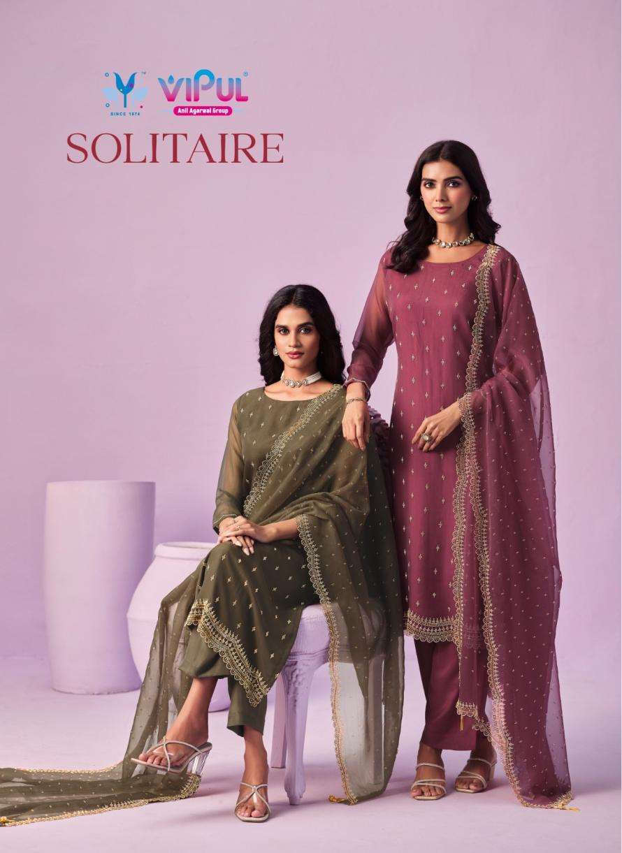 vipul presents solitaire vol 1 chiffon unique dress catalog