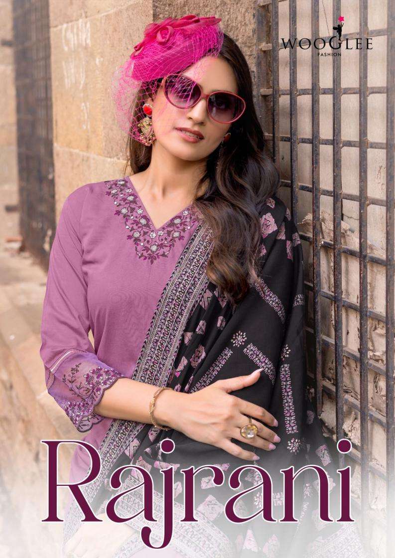 wooglee presents rajrani viscose weaving fully stitch 3pcs dress