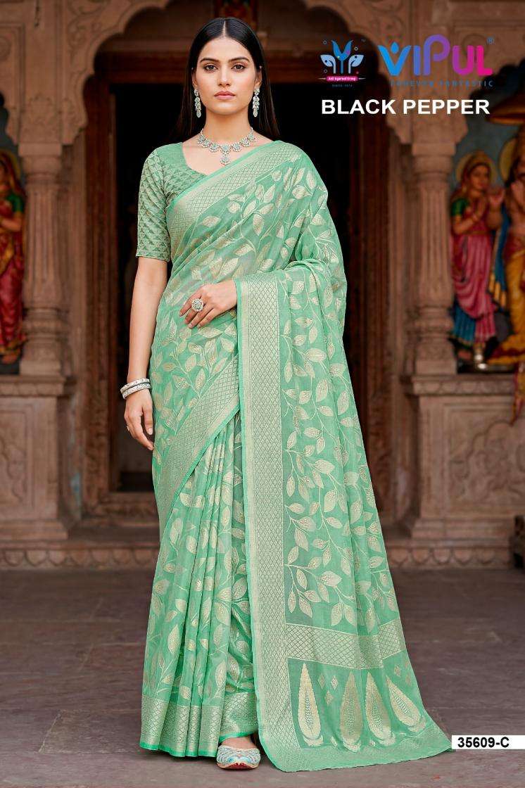 vipul presents elaichi 35609 unique brasso sarees