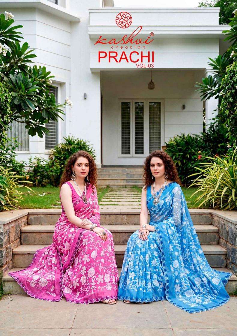 kashvi creation presents prachi vol 3 rimzim cut work sarees