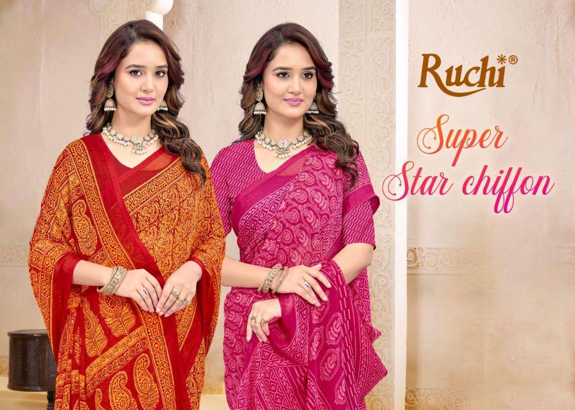 ruchi presents super star chiffon vol 234 amazing daily wear sarees