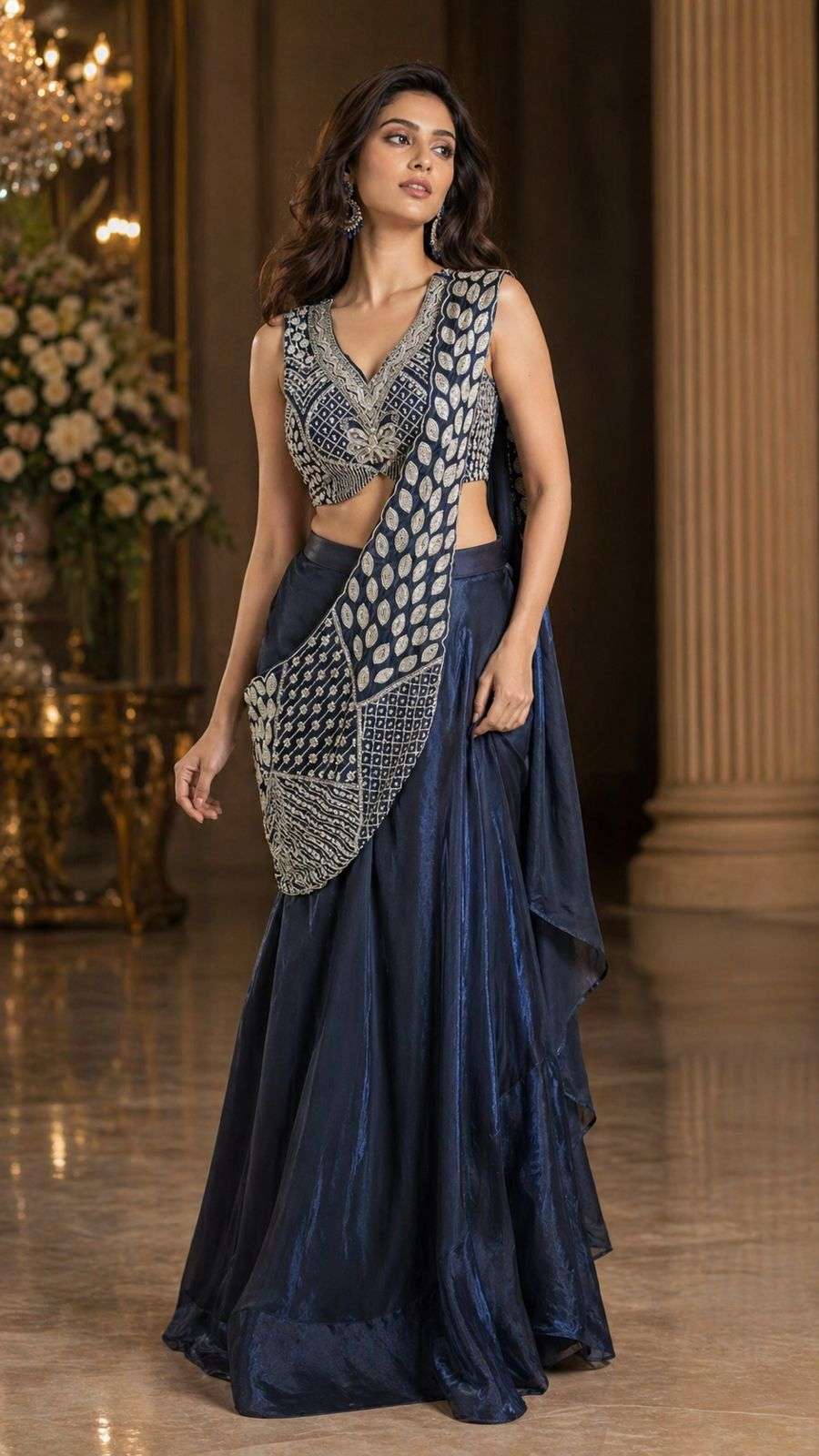 AMOHA A510 COLOUR HEAVY DESIGNER READYMADE BLOUSE AND ONE MINUTES SAREES CATALOG WHOLESALER AND EXPORTERS