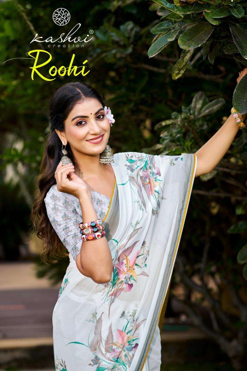 kashvi creation presents roohi 101-108 fancy raga sarees collection