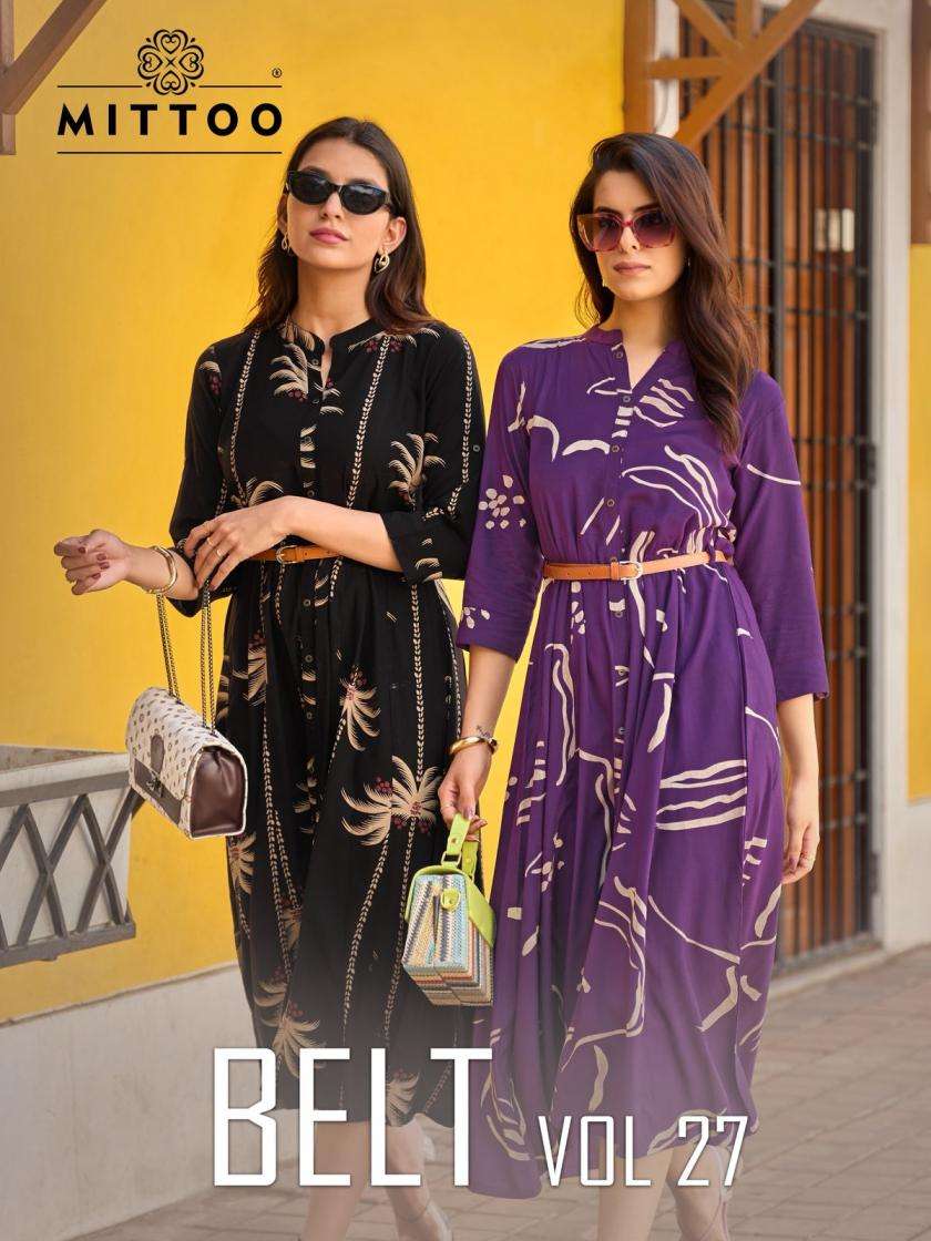 mittoo presents belt vol 27 rayon print western style full stitch one pieces dress