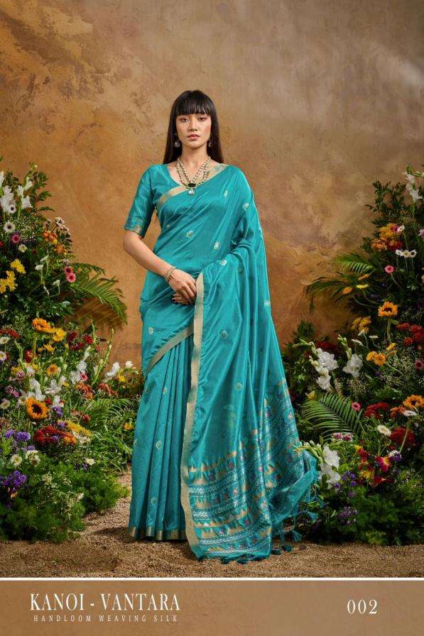 rajtex presents kanoi vantara tussar silk handloom weaving saree online