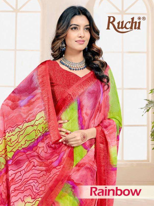 ruchi presents rainbow vol 7 daily wear chiffon saree 