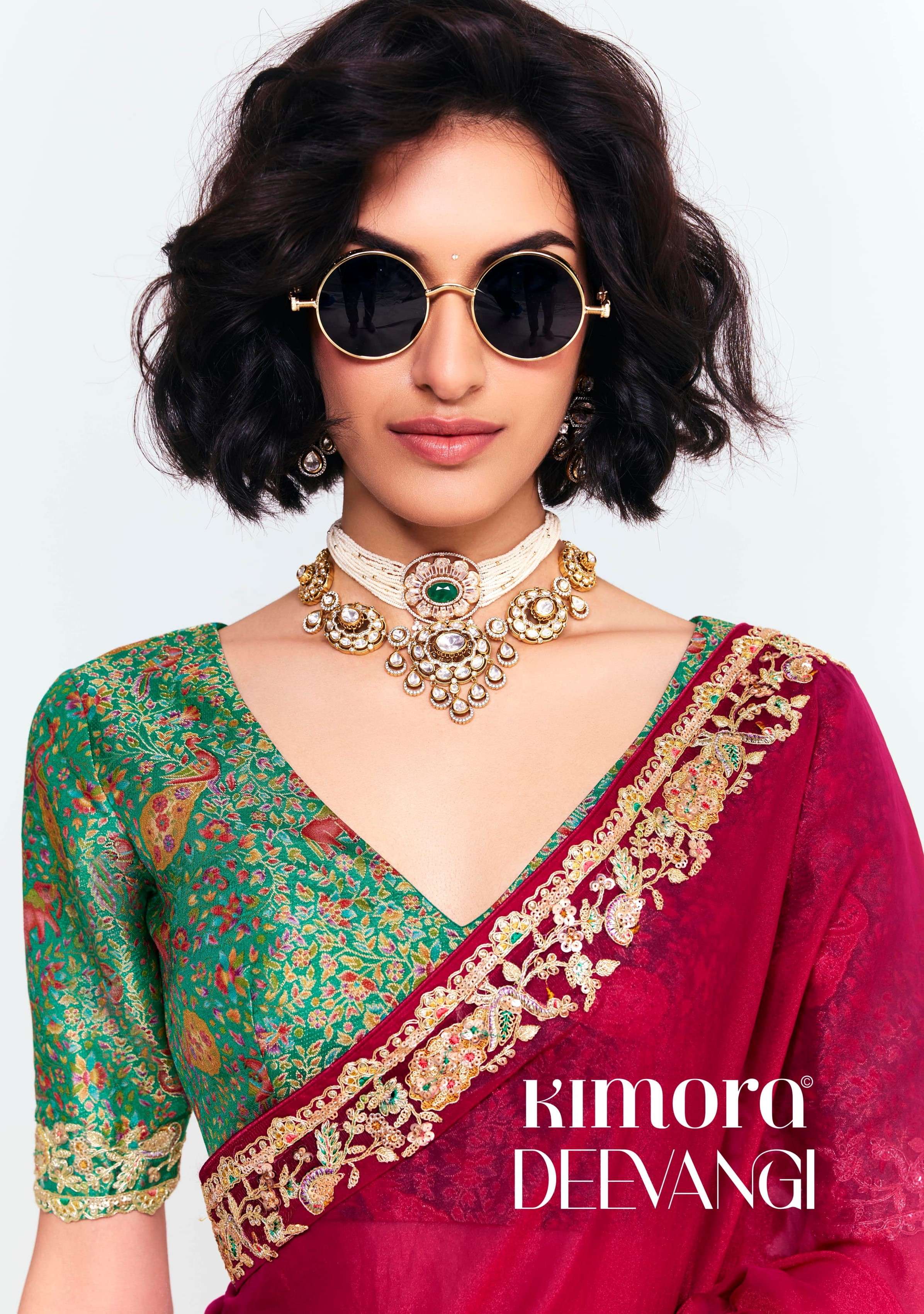 KIMORA PRESENTS DEEVANGI DESIGER PARTYWEAR SAREES CATALOG WHOLESALER AND EXPORTERS IN SURAT