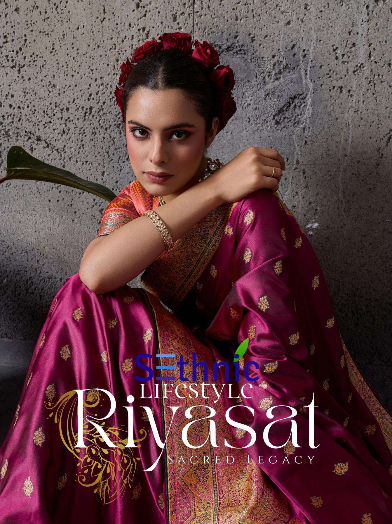  sethnic lifestyle riyasat satin silk designer sarees
