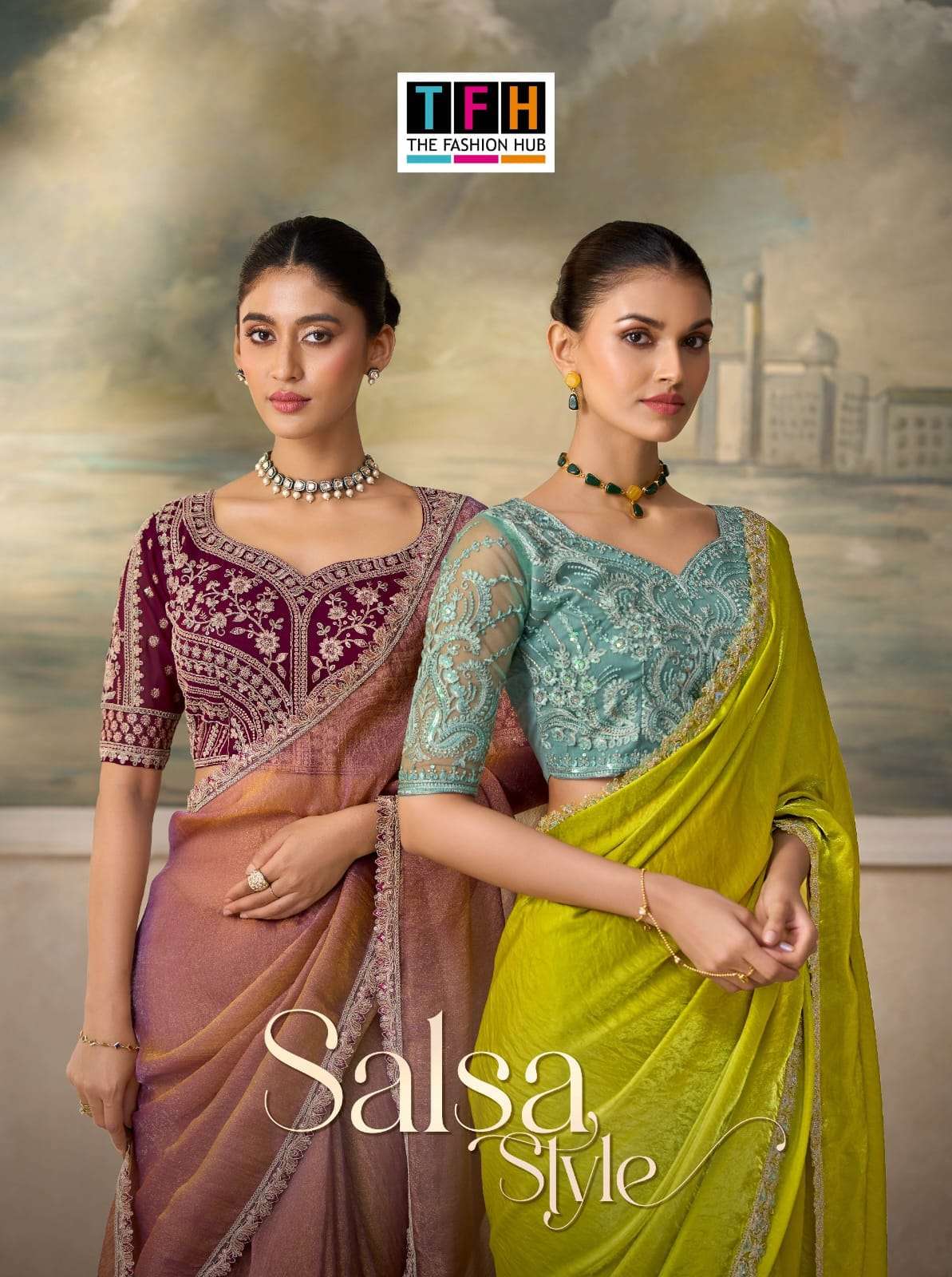 THF PRESENTS Salsa Style -6 (8200 Series) DESIGNER FANCY BLOUSE CONCEPT PARTYWEAR SAREES CATALOG WHOLESALER AND EXPORTERS