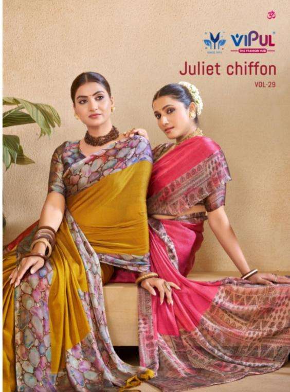 vipul juliet chiffon Vol 29 rangoli amazing sarees catalog wholesaler