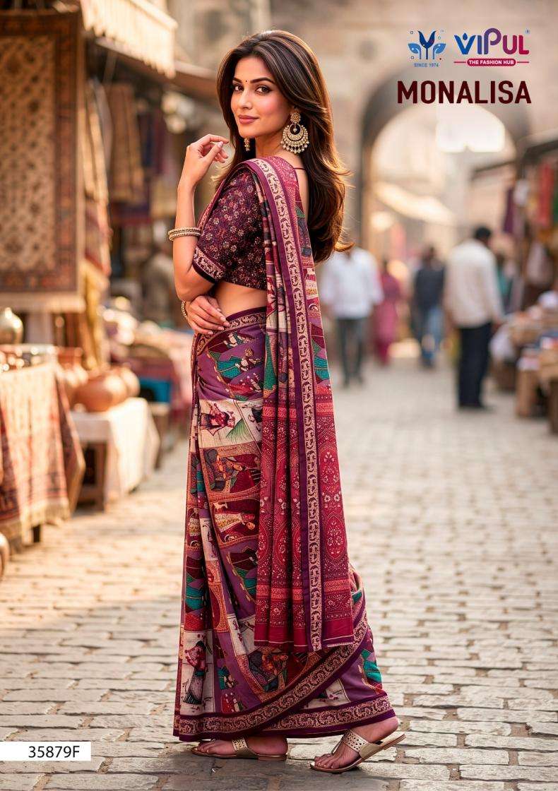 vipul monalisa 35879 mul cotton pretty look sarees 