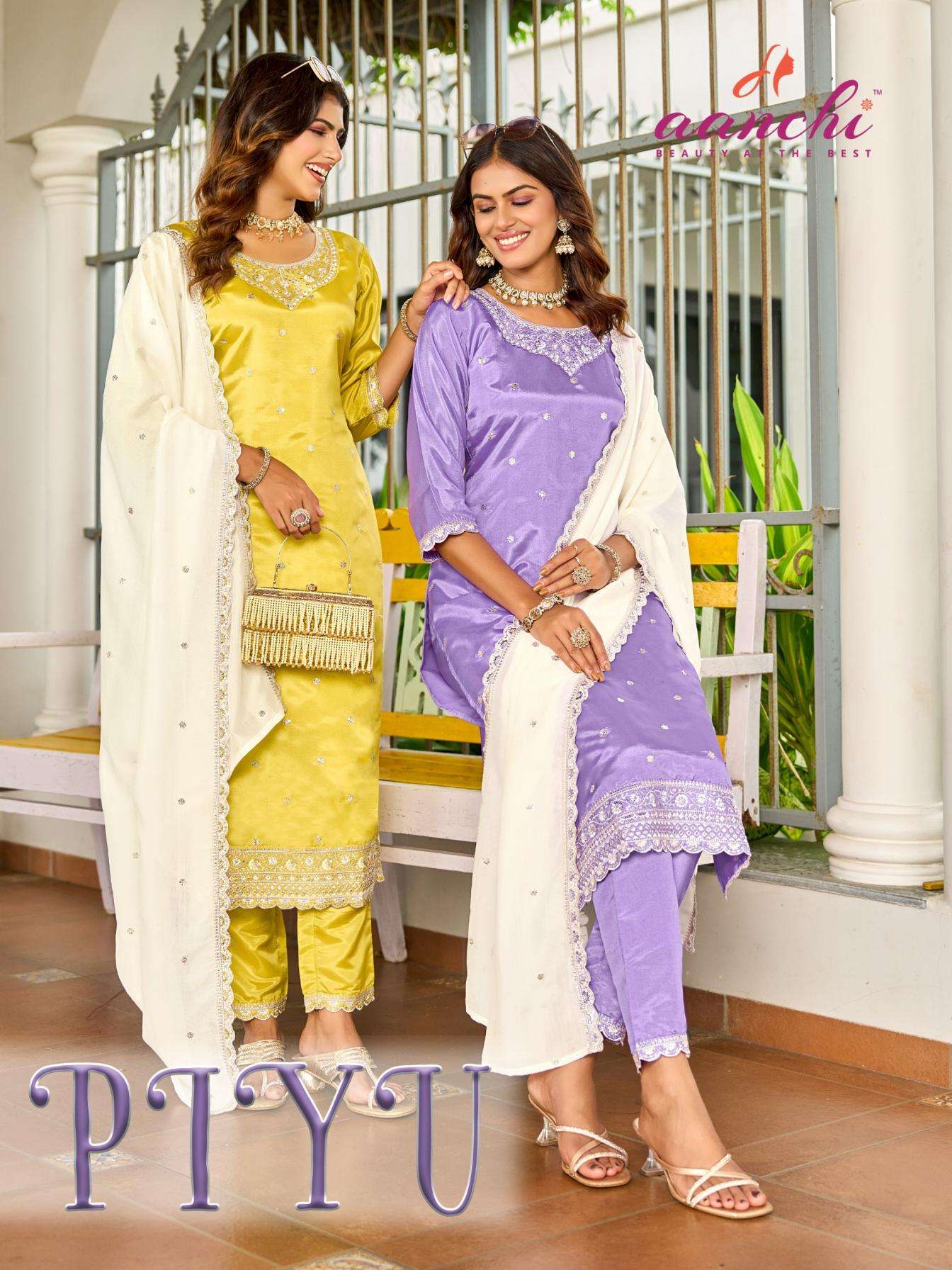 aanchi piyu readymade elegance cosmos shimmer kurtis catalog