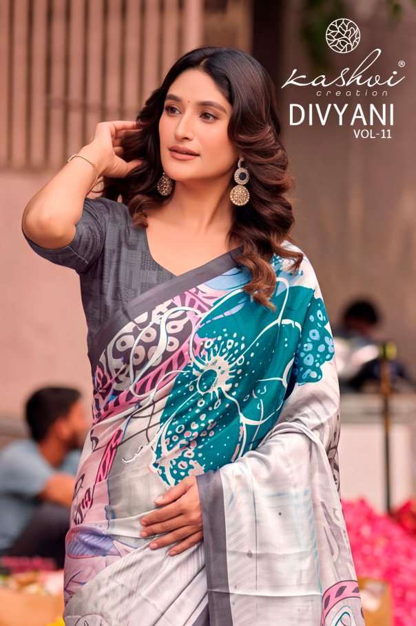 Kashvi Creation Divyani Vol 11 Satin Saree Collection