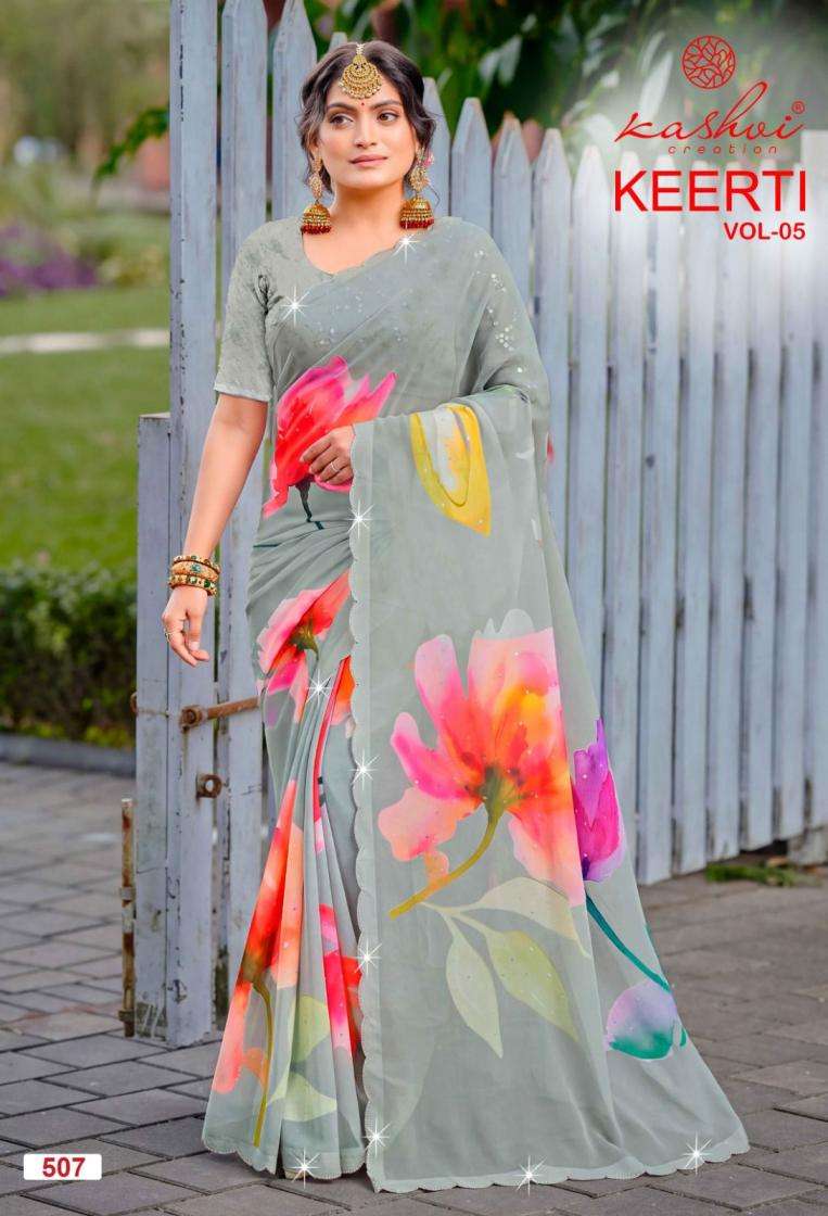 kashvi creation keerti vol 5 raga digital printed sarees