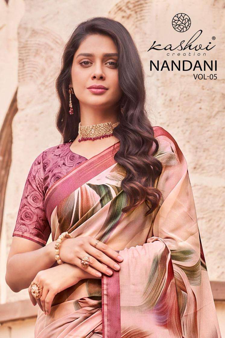 kashvi creation nandani vol 5 star georgette regular wear saree