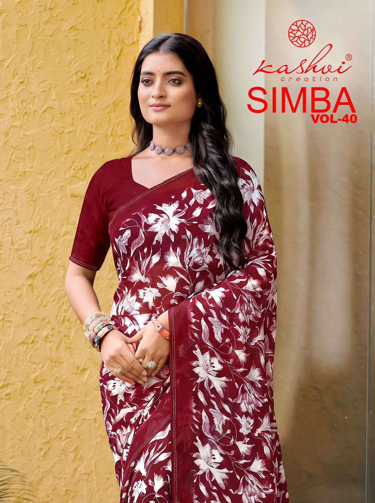 Kashvi Creation Simba Vol 40 Premium Georgette Saree Collection Wholesaler