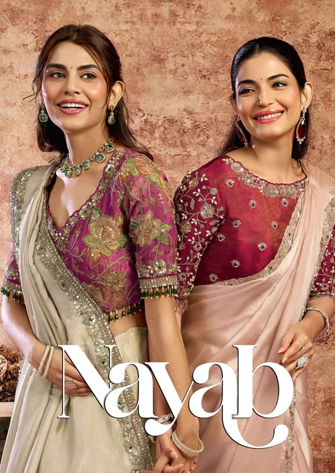 Mahotsav Mohmanthan 27000 Nayab Designer Drape Saree Collection Exporters