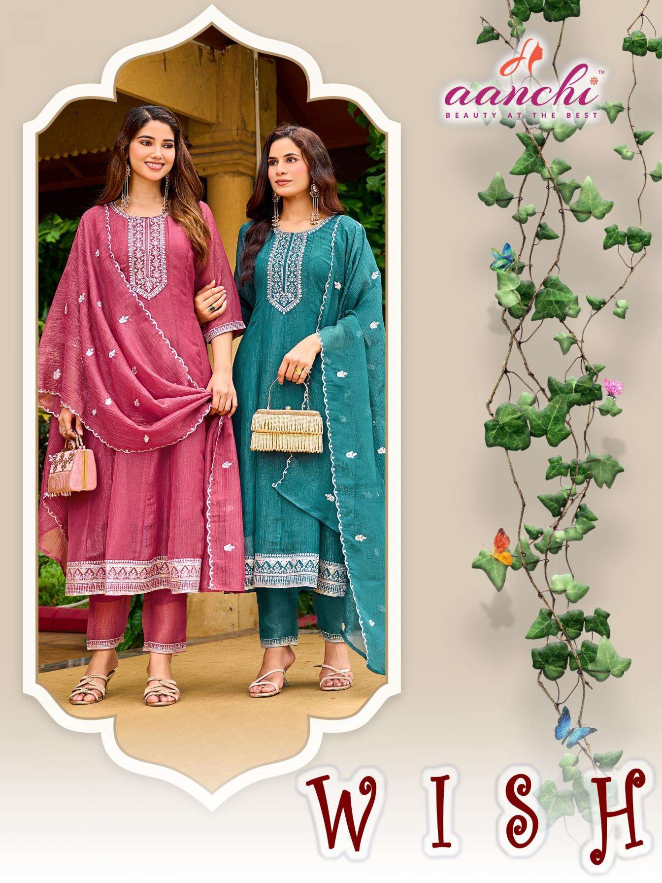 aanchi wish readymade crunchy elegance 3pcs set