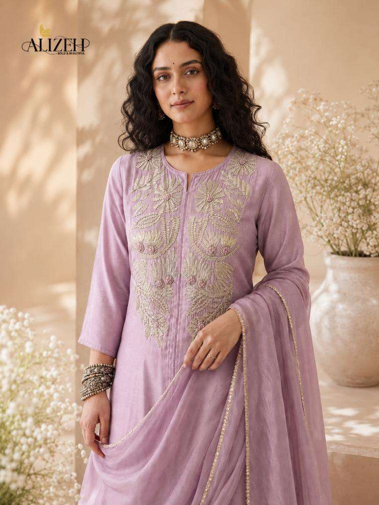 Alizeh Presents 7106-7109 Roman Silk A-Line Anarkali Style Readymade Festive Wear Dress Catalog Wholesaler And Exporter In Surat 
