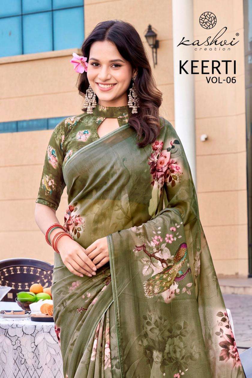 kashvi creation keerti vol 6 raga digital printed saree