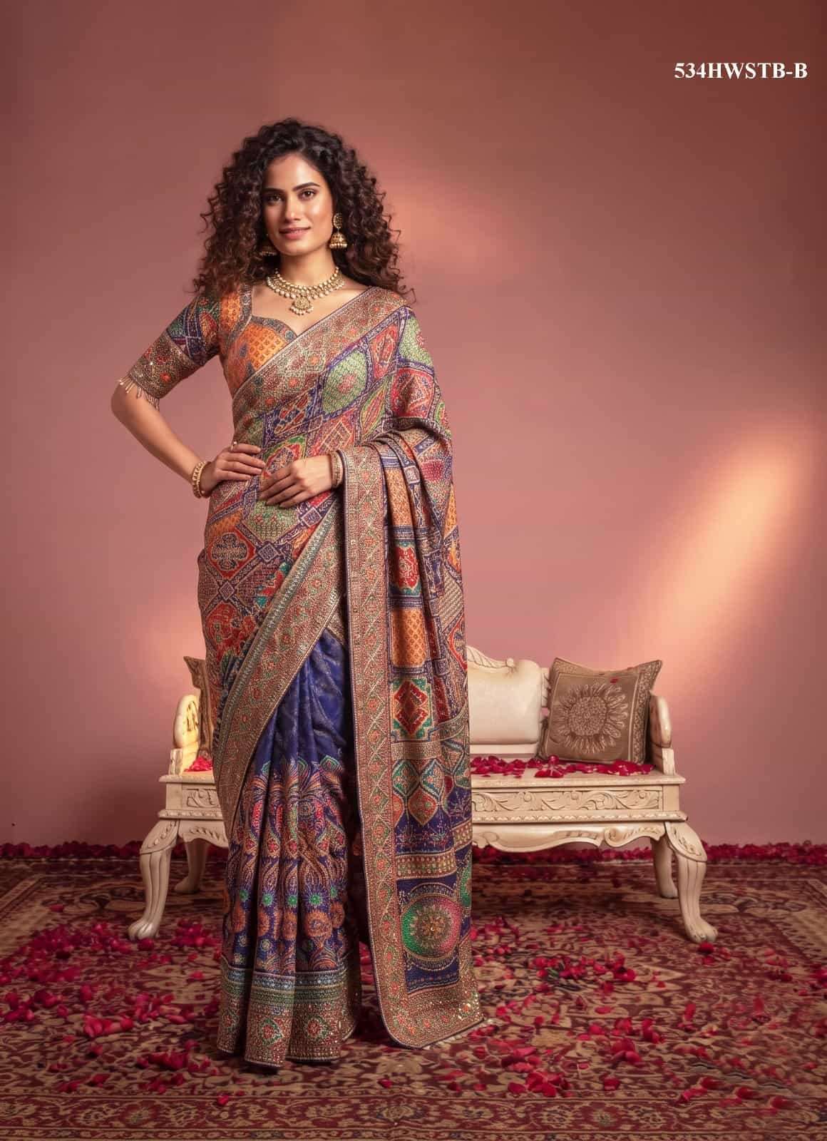 Mahotsav Nimaya Rajwadi Vol 5 Party Wear Heavy Designer Saree Collection