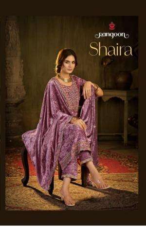 rangoon shaira makhmal velvet full stitch winter special 3pcs dress