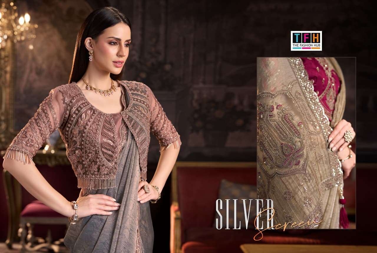 TFH Silver Screen Vol 24 34001 To 34018 Party Wear Designer Saree Collection