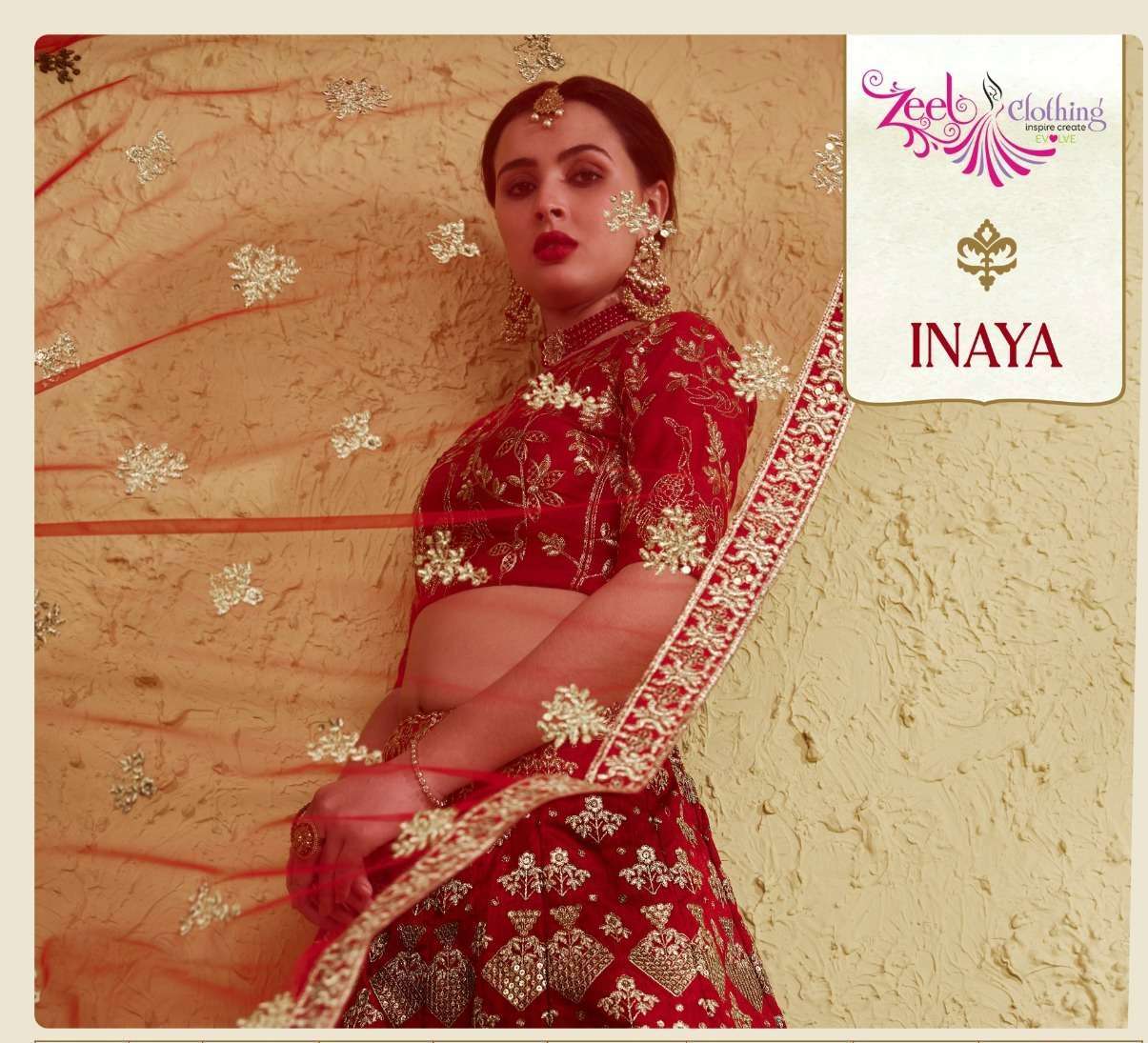 Zeel Clothing Inaya 7055 Colors Art Silk Lehenga Collection